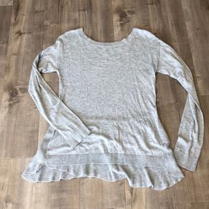 Nordstrom Chelsea28 Gray Ruffle Sweater